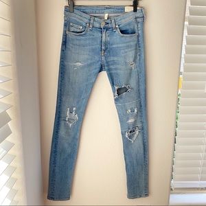 Rag & Bone Skinny La Costa Distressed Denim Jeans